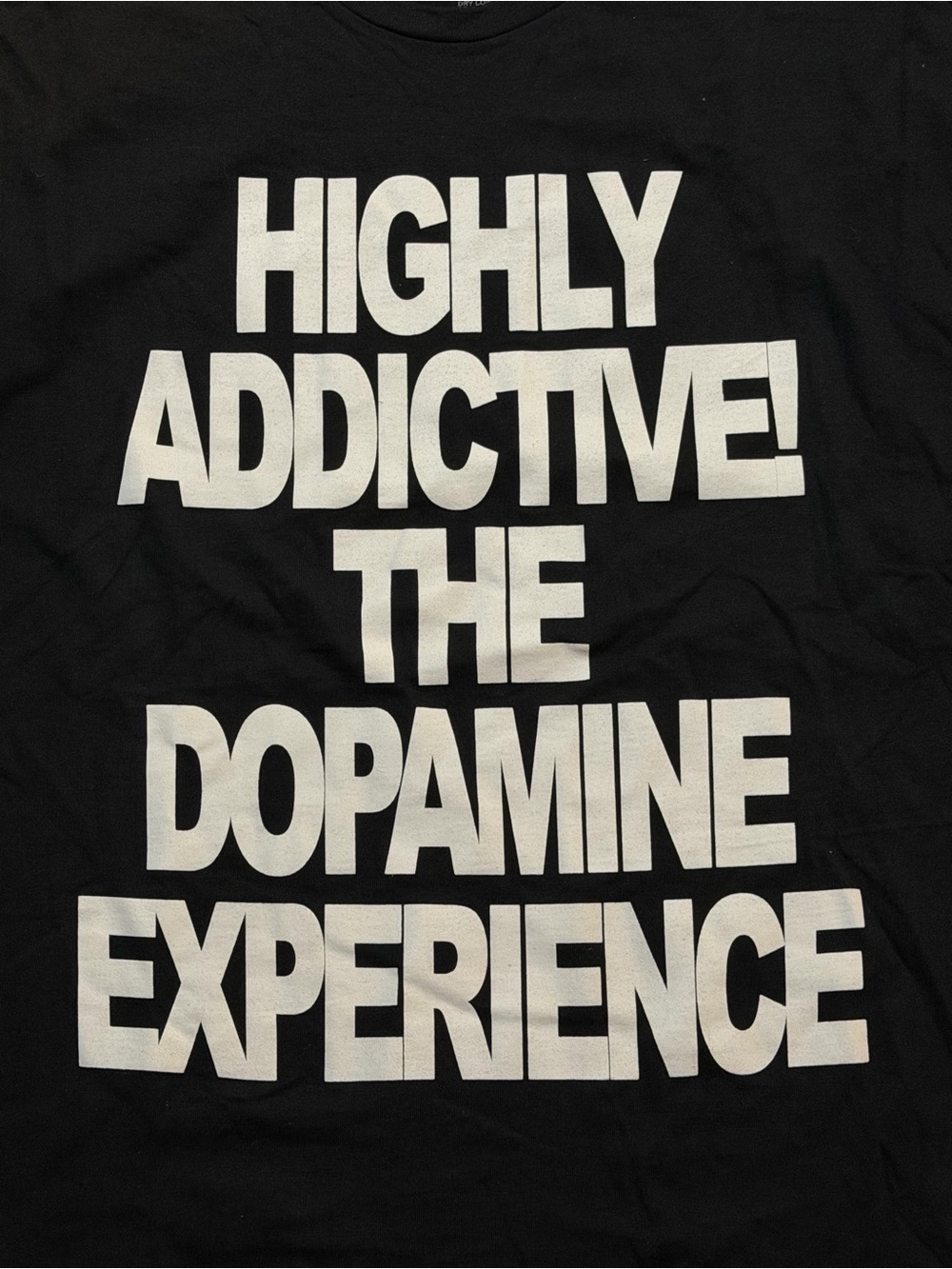 Black and White 'Highly Addictive! The Dopamine Experience' Decorative Textile